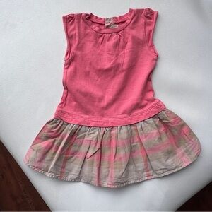 Baby kid dress short sleeves 3/6 months Burberry Pink